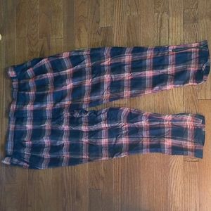 Anthropologie Cartonnier Tartan Crop Ankle Zip Pants